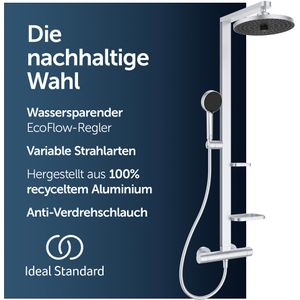 Produktbild für Duschsystem Ideal-Standard Ceratherm Alu+ BD583SI, silber