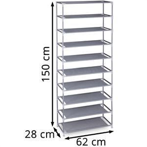 Produktbild für Schuhregal Relaxdays 10031572111, aus Metall