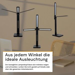 Produktbild für Schreibtischlampe Enovalite ELED700151, schwarz, LED, dimmbar
