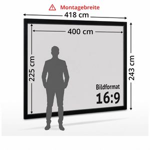 Produktbild für Beamer-Leinwand ESMART Professional MIRALE GRAU