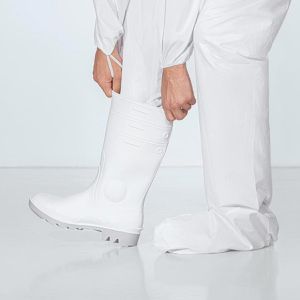 Produktbild für Schutzanzug Uvex classic mit Füßen Einwegschutz-Overall, weiß