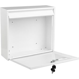 Produktbild für Briefkasten Burg-Wächter 5877 W, weiß, aus Stahl