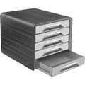 Schubladenbox cep 7-111 R, Smoove CepPro, A4 Kunststoff, 5 Fächer, geschlossen, lichtgrau