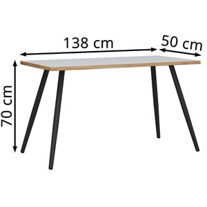 Produktbild für Schreibtisch VCM Salia, 920928, weiß / schwarz