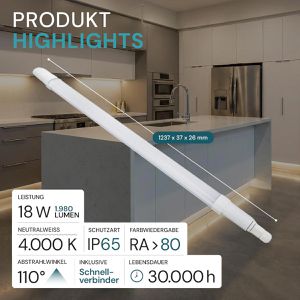 Produktbild für Feuchtraumleuchte Luxula LX200128, LED mit 18 Watt