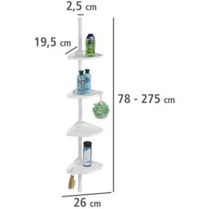 Produktbild für Duschablage Wenko Teleskop Duschecke Compact, weiß
