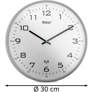 Produktbild für Wanduhr Mebus 13081, Kunststoff, analog, Funkuhr
