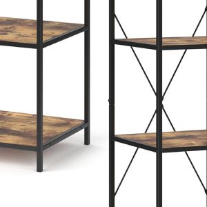 Produktbild für Bücherregal Vicco Fyrk, schwarz / dunkelbraun