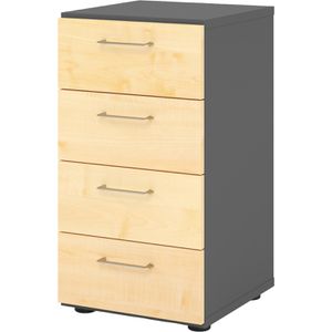 Kommode Hammerbacher Serie 9 Advanced, ahorn / graphit