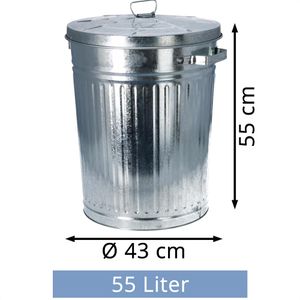 Produktbild für Mülleimer Spetebo XXL 2052, silber