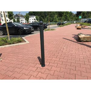 Produktbild für Absperrpfosten Schake 474B, grau, aus Metall