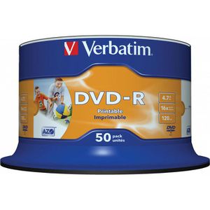 Produktbild für DVD-Rohlinge Verbatim 43533, bedruckbar, DVD-R