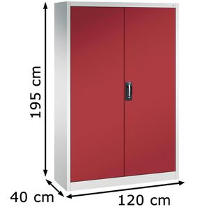 Produktbild für Werkzeugschrank CP-Möbel 8930-00, aus Metall, grau / rot