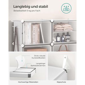 Produktbild für Schuhregal Songmics LPC033W01, aus Kunststoff