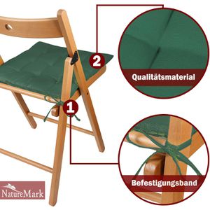 Produktbild für Stuhlkissen NatureMark dunkelgrün, für Außen