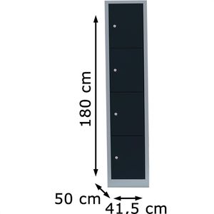 Produktbild für Schließfachschrank ClassiX X-523418, anthrazit