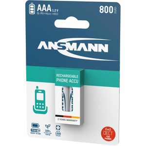 Produktbild für Akku Ansmann Phone DECT maxE, 1,2 V, 800 mAh