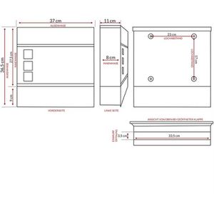Produktbild für Briefkasten Monzana 108103, anthrazit, aus Stahl