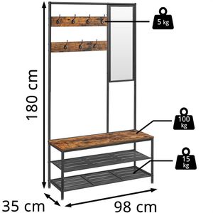Produktbild für Garderobenständer Vasagle HSR415B01, schwarz