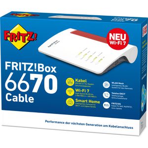 Produktbild für WLAN-Router AVM FRITZ!Box 6670 Cable, 20003047, Kabel