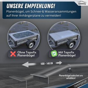 Produktbild für Anhänger-Plane Tarpofix FP2-GR, wasserdichte Flachplane
