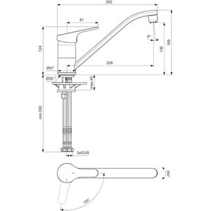 Produktbild für Küchenarmatur Ideal-Standard Cerafit BC134AA chrom