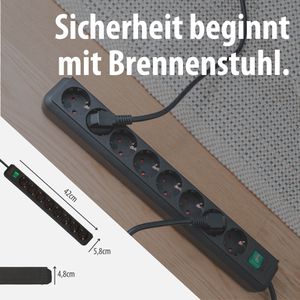 Produktbild für Steckdosenleiste Brennenstuhl Eco-Line, 3m Kabel