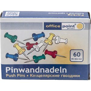 Produktbild für Pinnadeln Office-Point Kopf aus Kunststoff