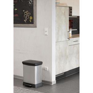 Produktbild für Mülleimer Curver Deco Bin Metallics, silber