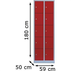 Produktbild für Schließfachschrank ClassiX X-520524, rot
