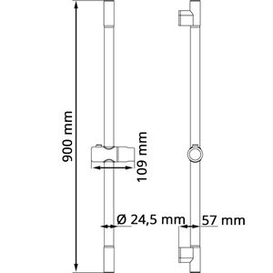 Produktbild für Duschstange Cornat Brausestange Cervia, verchromt