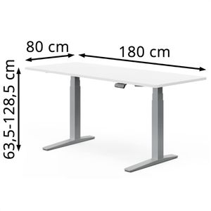 Produktbild für Schreibtisch FlexiSpot E7S-Pro 2026, weiß / grau