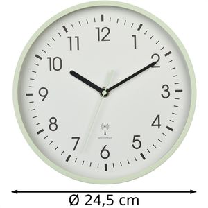 Produktbild für Wanduhr TFA 60.3550.04, Kunststoff, analog, Funkuhr