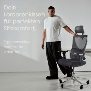 Produktbild für Rückenstütze CLOUVOU Lordosenkissen, aus Stoff, waschbar