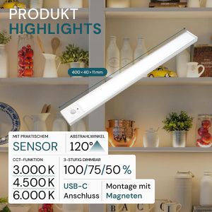 Produktbild für LED-Unterbauleuchte Luxula LX300312, warm- bis kaltweiß