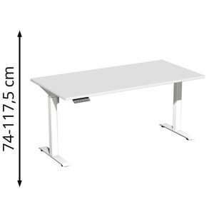 Schreibtisch Geramöbel Elevate Home, lichtgrau / weiß