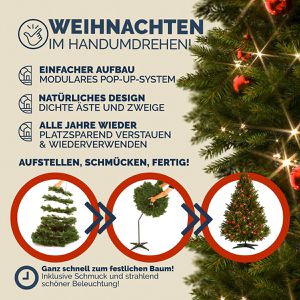 Produktbild für Weihnachtsbaum CASARIA 107721, Edeltanne, 140cm