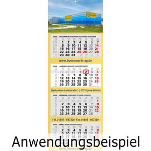 Produktbild für 4-Monatskalender Böttcher-AG Jahr 2026, mit Werbedruck
