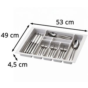 Produktbild für Besteckkasten Sossai Divio, weiß, aus Kunststoff