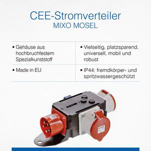 Produktbild für CEE-Stromverteiler as-Schwabe Mixo Mosel, mobil, für außen