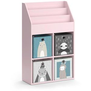Produktbild für Bücherregal Vicco Luigi, rosa, mit 4 Faltboxen