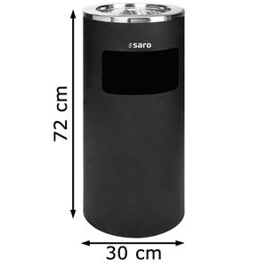Produktbild für Aschenbecher Saro AF 202 AB, 399-1003, schwarz, für Outdoor