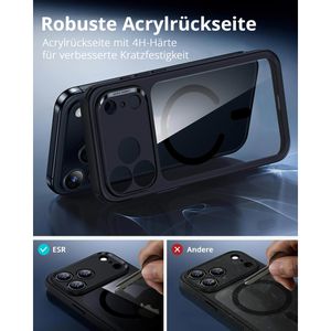 Produktbild für Handyhülle ESR Classic Hybrid HaloLock, transparent / schwarz