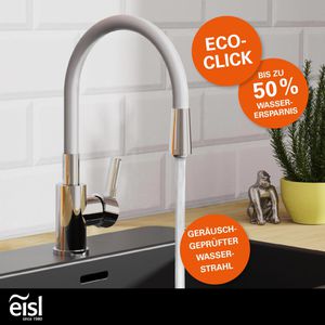 Produktbild für Küchenarmatur EISL FLEXO, chrom / hellgrau