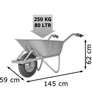 Produktbild für Schubkarre Matador Easy Rider 13725, 80 Liter