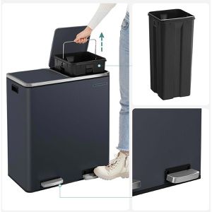 Produktbild für Mülleimer Songmics LTB60GS, rauchgrau