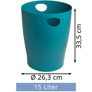 Produktbild für Papierkorb Exacompta 45334D, ECOBIN Skandi, pazifikblau