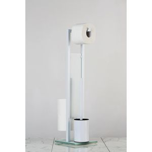 Produktbild für WC-Garnitur Wenko Rivalta, mit Ersatzrollenhalter