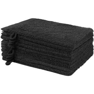 Produktbild für Waschlappen NatureMark Frottee, schwarz, 15 x 21 cm