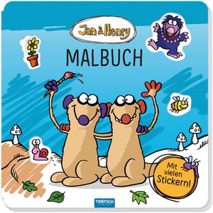 Malbuch Trötsch Jan und Henry, mit Stickern